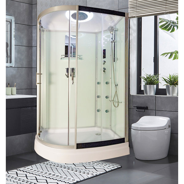 Royal Home Showers 47" W x 84" H Elongated Sliding Steam Shower
